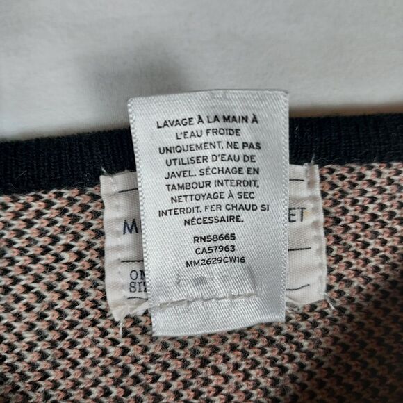 Boho Aztec Print Poncho Sweater by Melrose and Market, One Size, V-Neck Fringe - Picture 5 of 7